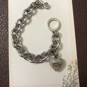Silver Heart Charm Bracelet